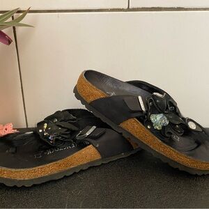 Pre-owned Birkenstock Gizeh Sandal In Black 36/5 Women’s